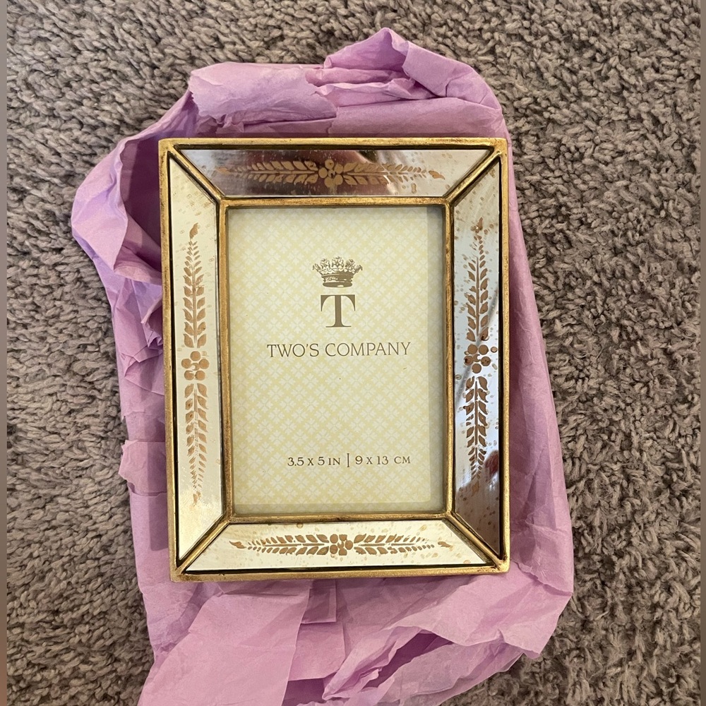 Two's Company Gold and Silver Floral Frame